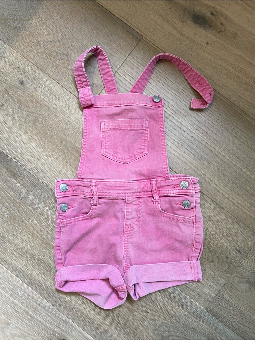 Cat & Jack Pink Denim Shortall Overalls